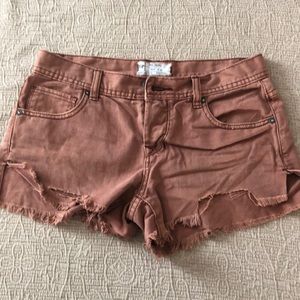 Free People Distressed Denim Short S 26